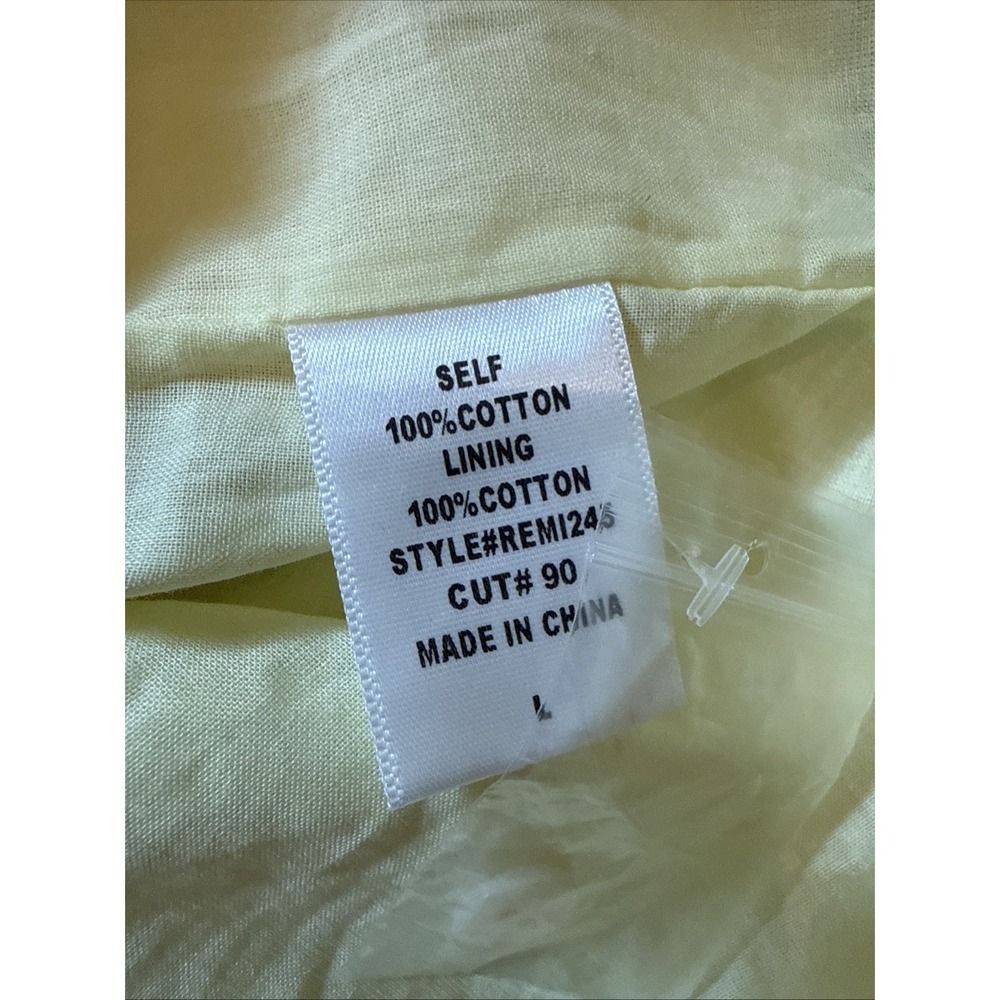 Reminiscence Yellow Statemebtbsleeve Mini Shirt Dress Size Large - Picture 8 of 9